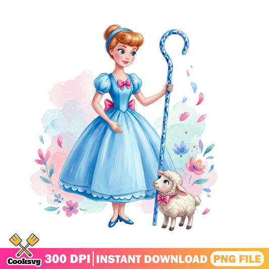 Bo Peep Toy Story PNG, Disney Pixar Clipart, Watercolor PNG