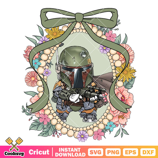 Boba Fett in disney magic mirror png, disney mirror png, star wars png