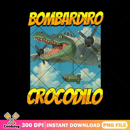 Bombardiro crocodilo design png, meme italy​ png, tiktok meme png