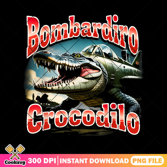 Bombardiro crocodilo italian airforce png, meme italy​ png, Italian Brainrot png