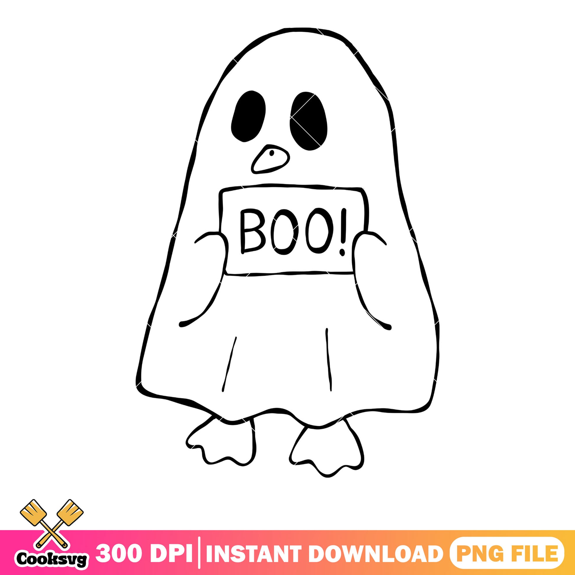 Boo chibi Baby ghost png, ghost costume png, scary halloween night png 