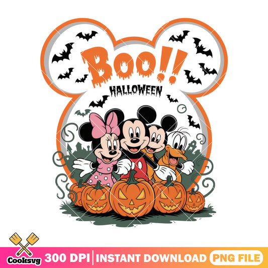 Boo halloween disney mickey png, halloween jokes png, disney plus png