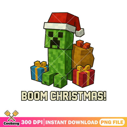 Boom christmas png, merry christmas png, mojang studio png