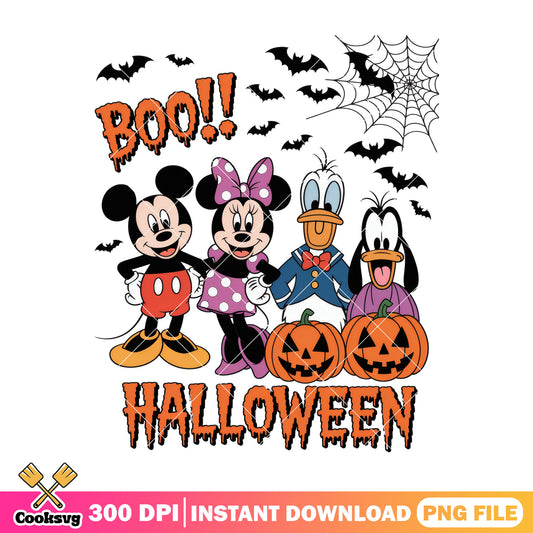 Boo mickey friend png, halloween spirit png, disney characters png