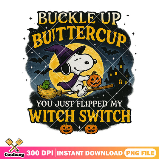 Boo snoopy witch switch png, halloween costume png, snoopy dog png