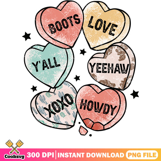 Boots love y all valentine png, love valentine png, valentine png