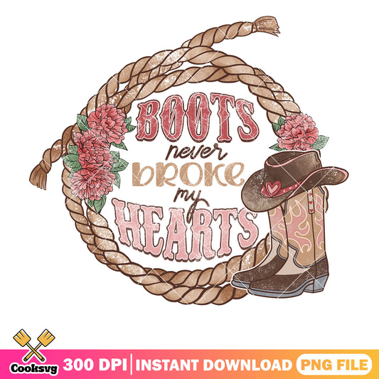 Boots never broke my hearts png, heart valentine png, love valentine png