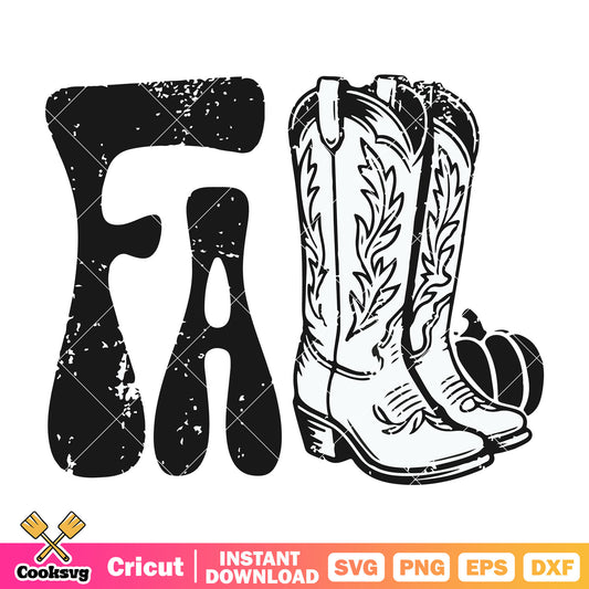Boots on the fall svg, fall pumpkins​ svg, fall boots​ svg