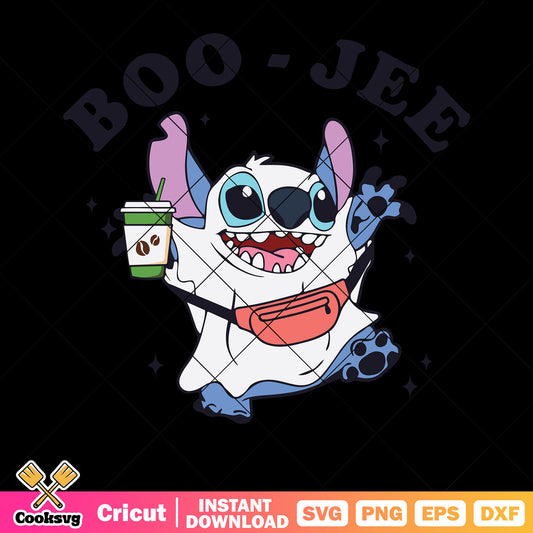 Boo yee ghost costume svg, lola and stitch art svg, cute halloween svg
