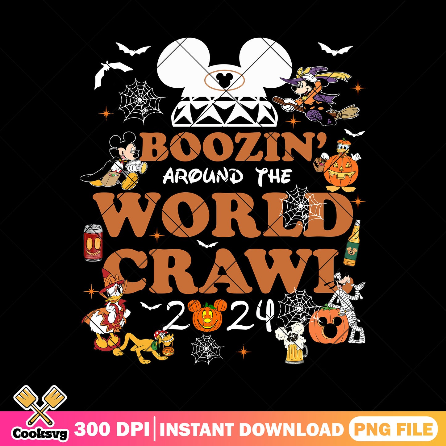 Boozin the world disney png, disney world png, halloween drawing png