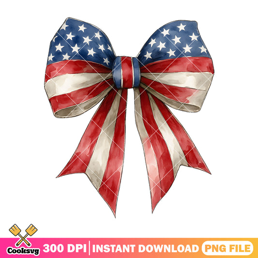 Bow tie american design png, bow america png, america coquette png