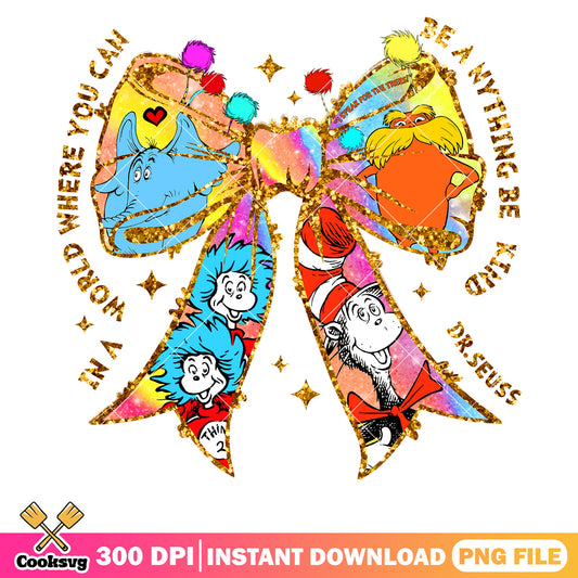 Bow tie dr seuss in a world png, dr seuss bow tie png, dr seuss friends png