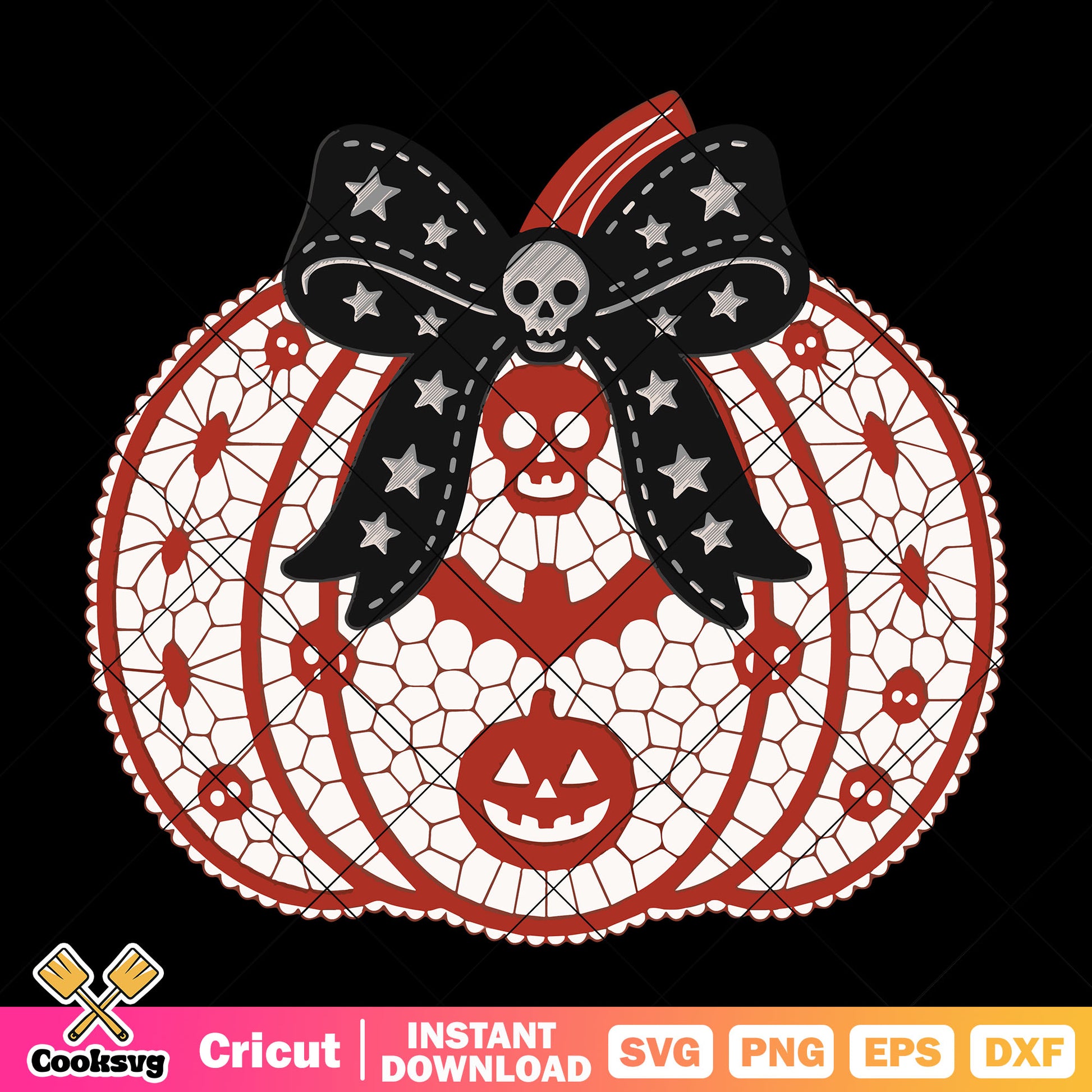 Bow tie pumpkin horror svg, pumpkin with bow​ svg, pumpkin halloween svg