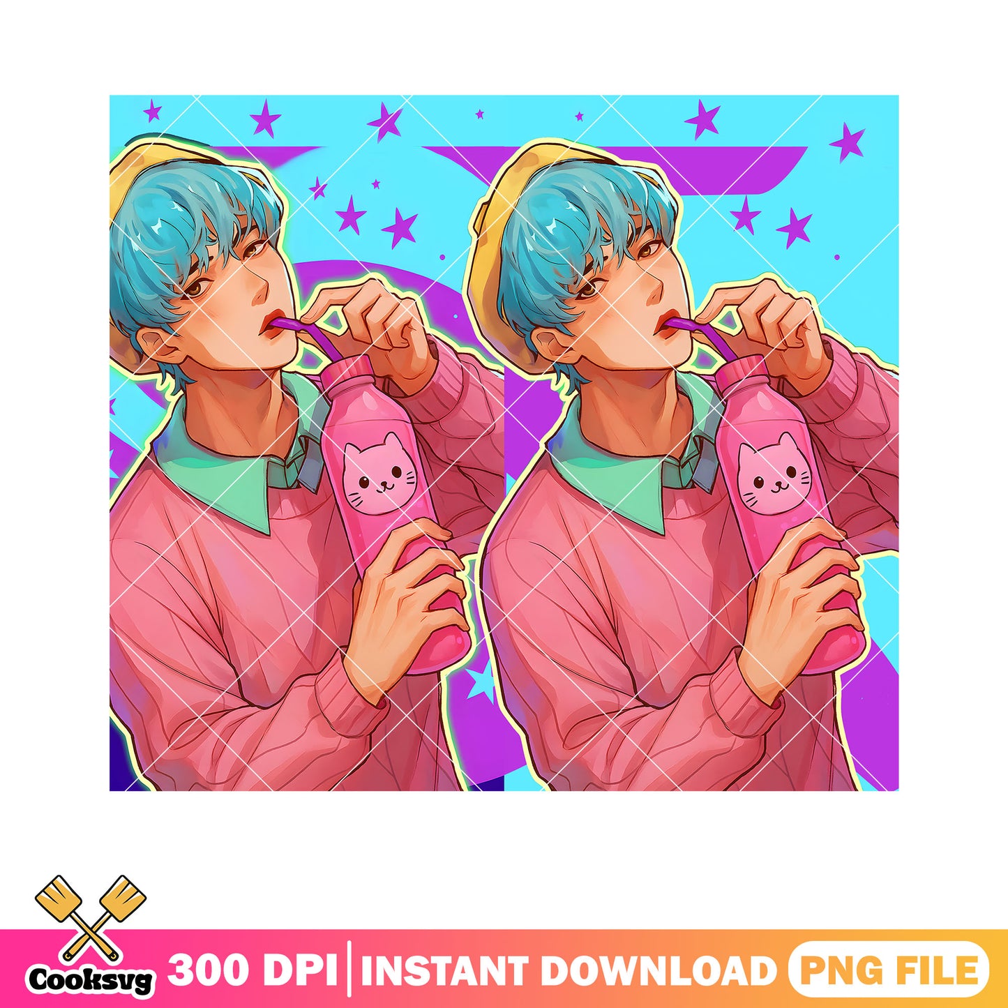 Boy hydration kpop logo png, anime boy png, poster boy hydration png