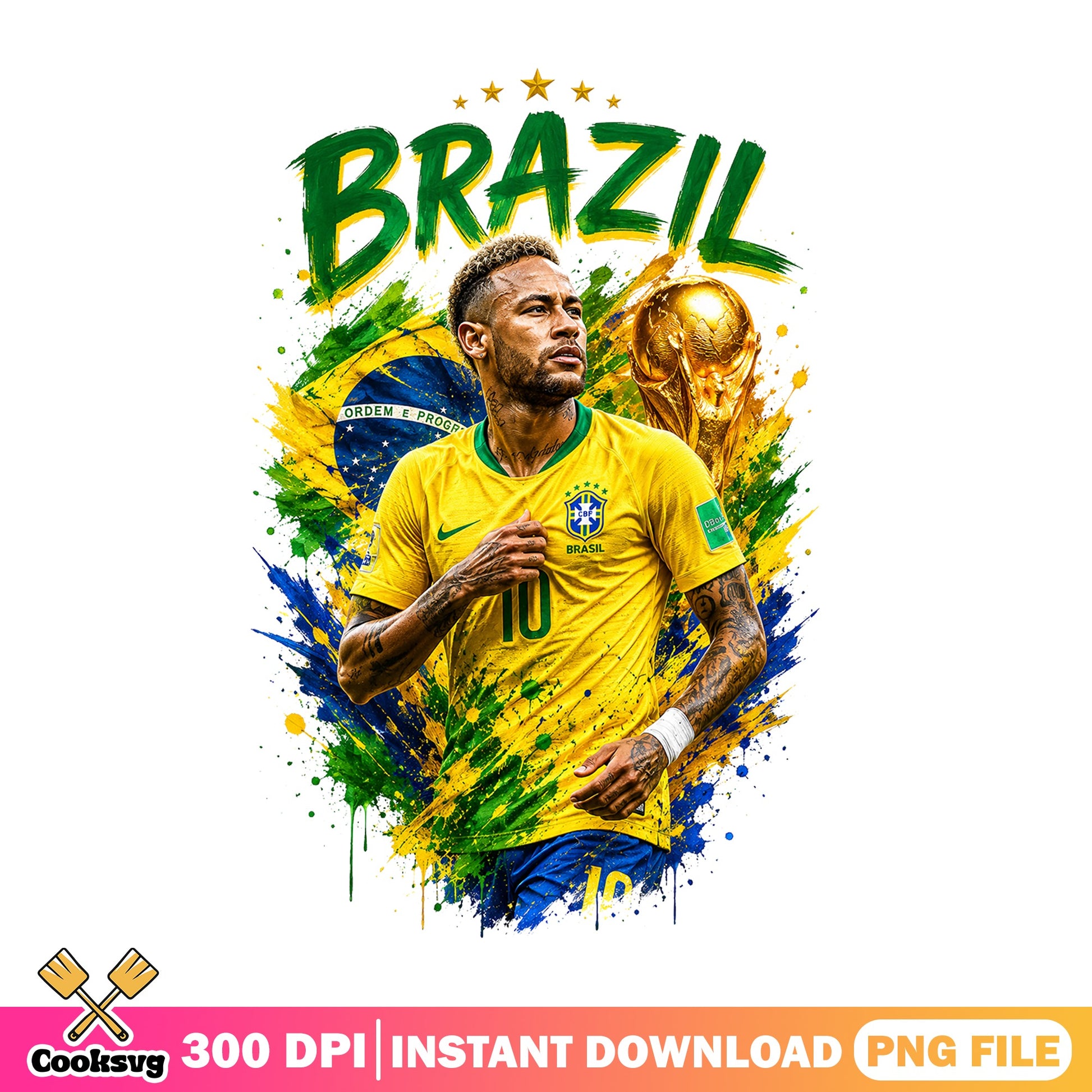 Brazil Soccer Player Number 10 PNG, Football World Cup PNG, Brasil PNG