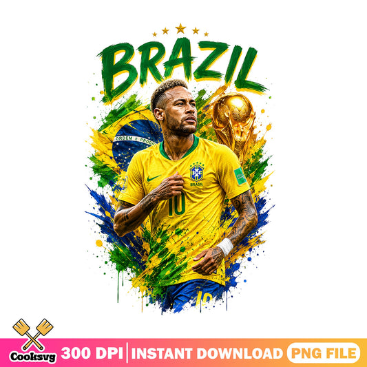 Brazil Soccer Player Number 10 PNG, Football World Cup PNG, Brasil PNG