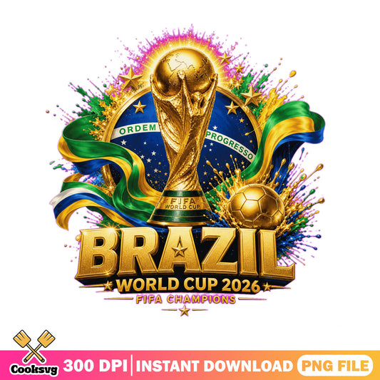 Brazil World Cup 2026 PNG, FIFA Champions Soccer PNG, Brazil Flag PNG