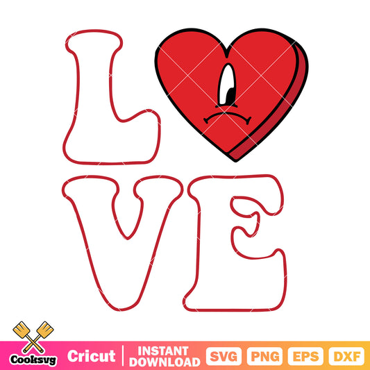 Broken heart bad bunny valentine svg, bad bunny valentine svg