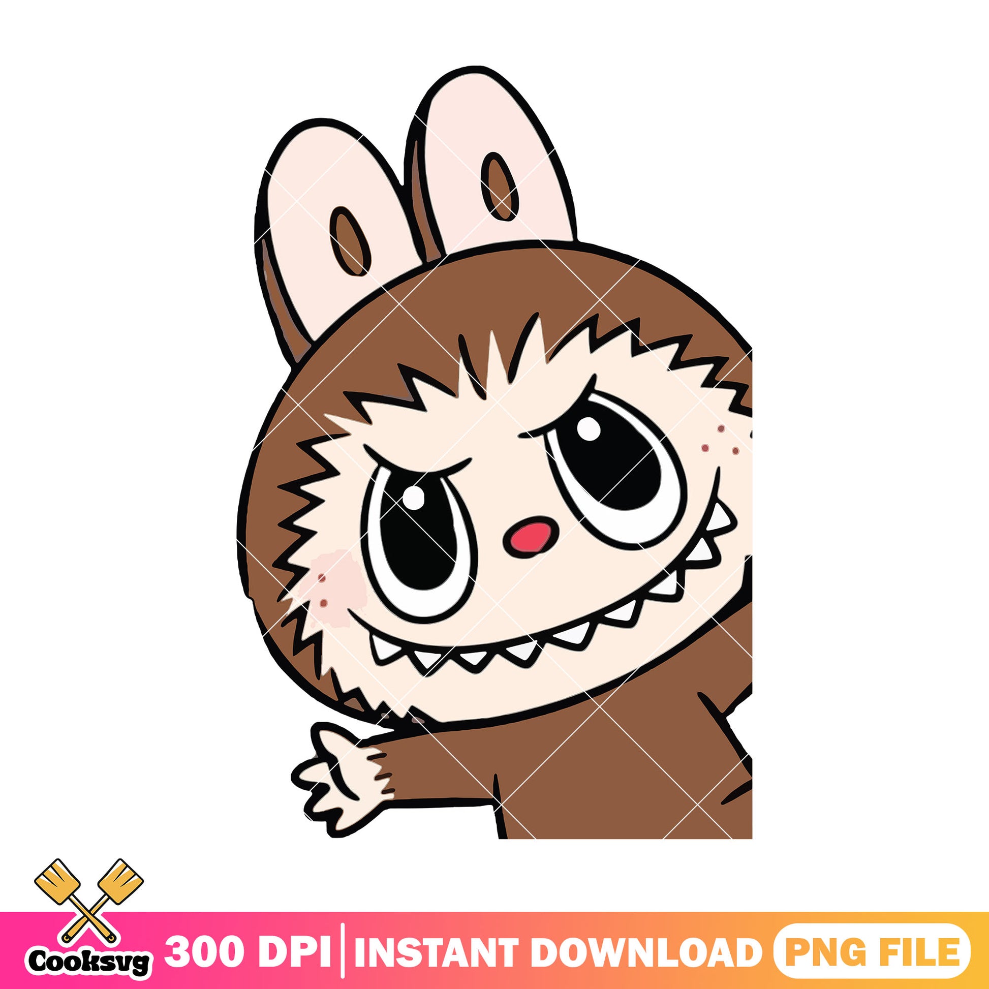 Brown labubu cute png, labubu monster png, labubu popmart png