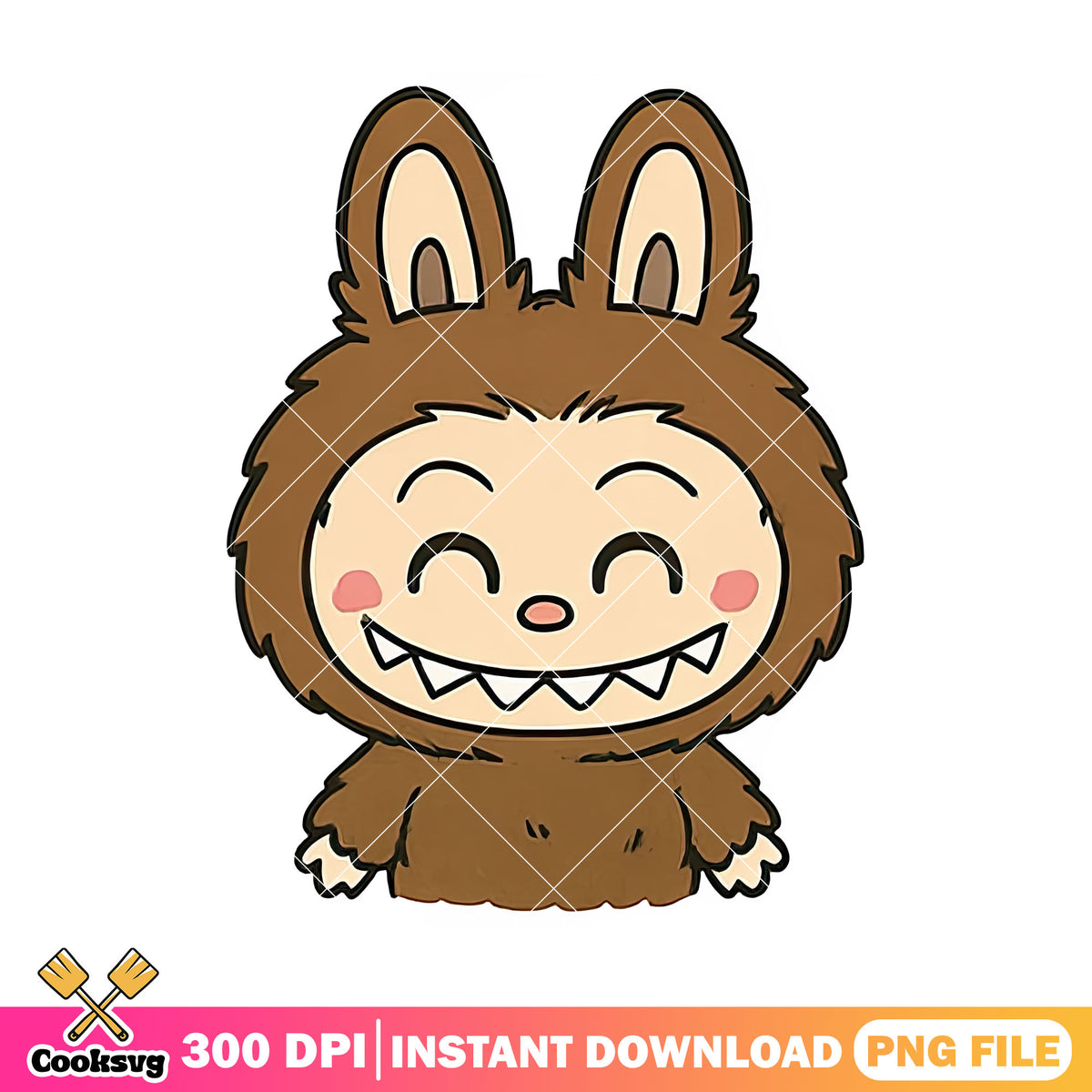 Laba Boo Brown labubu happy png, la boo boo png, labubu cute png – Cooksvg
