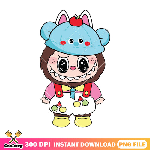 Brown labubu monster png, labubu near me png, labubu standing png