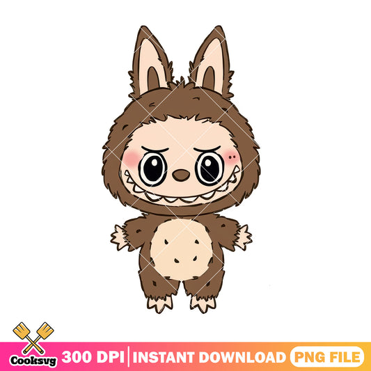 Brown labubu png, labubu​ hehe png, labubu art ​png