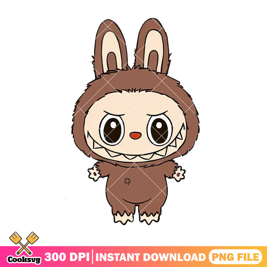 Brown labubu png, labubu baby png, labubu popmart ​png