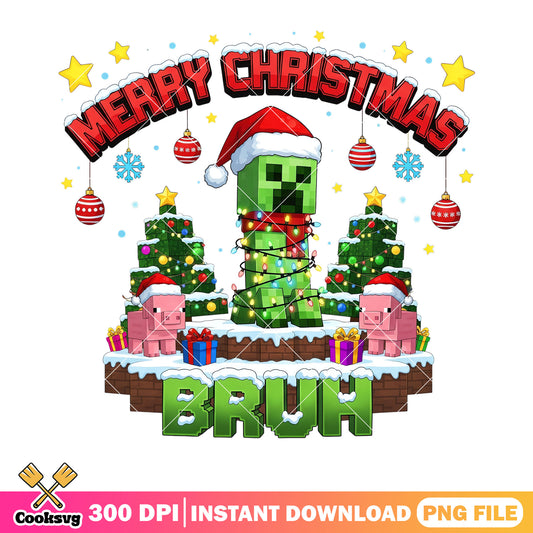 Bruh merry christmas png, mojang​ png, merry christmas png