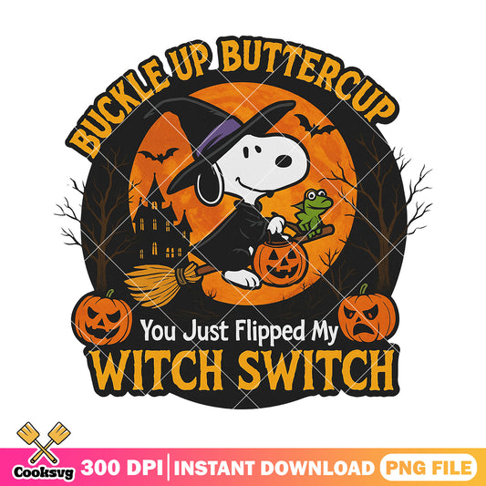 Buckle up snoopy spooky png, snoopy dog png, halloween costume png