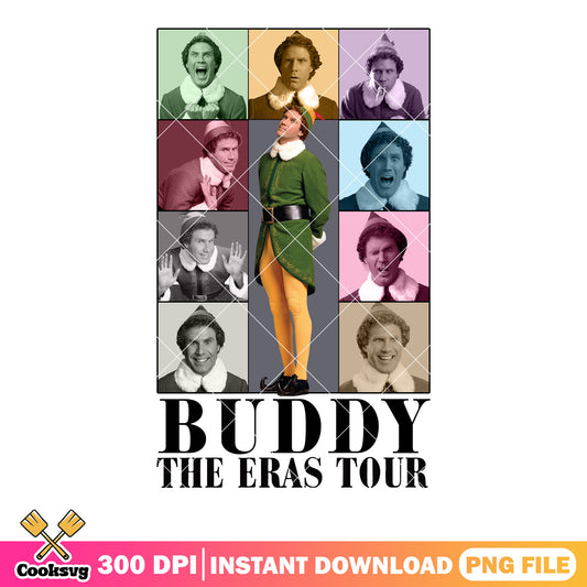 Buddy the elf eras png, tour funny png, christmas poster png