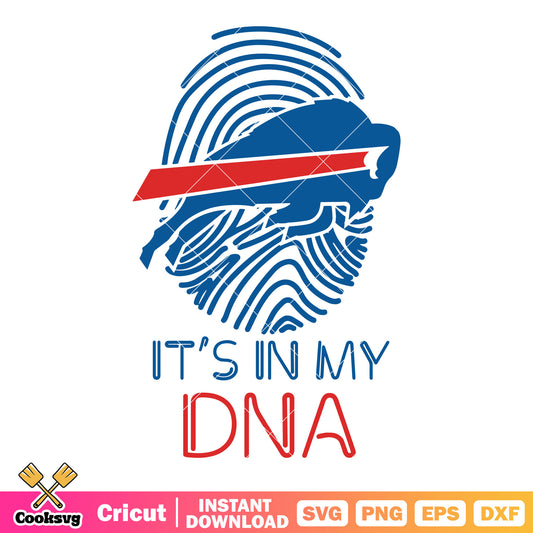 Buffalo in my dna svg, buffalo bills​ svg, fingerprint svg