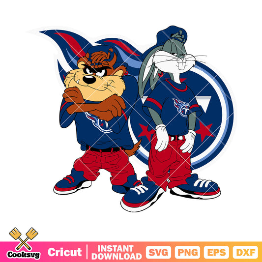 Bug bunny nfl team svg, tennessee titans svg, Tasmanian devils svg