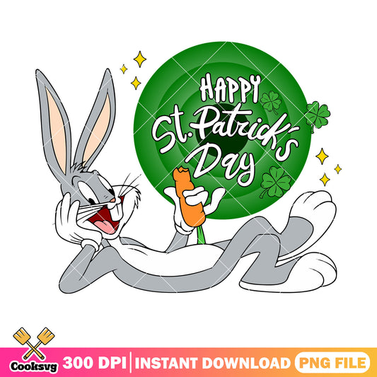 Bugs bunny happy st patrick day png, bugs bunny cartoons​ png