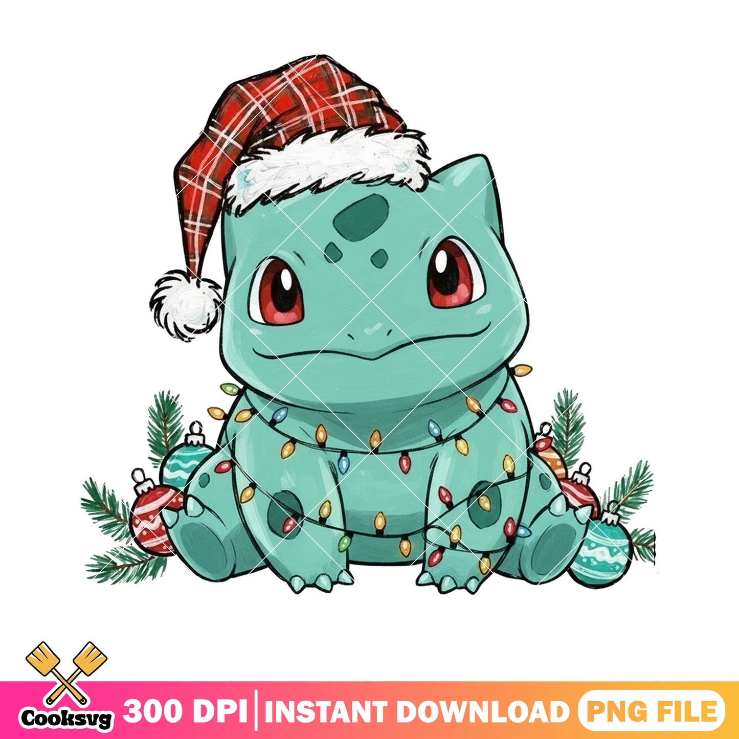 Bulbasaur christmas jumper​ png, bulbasaur cute png, pokemon png