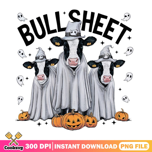 Bull Sheet Halloween Cow PNG, Ghost Cow PNG, Halloween PNG