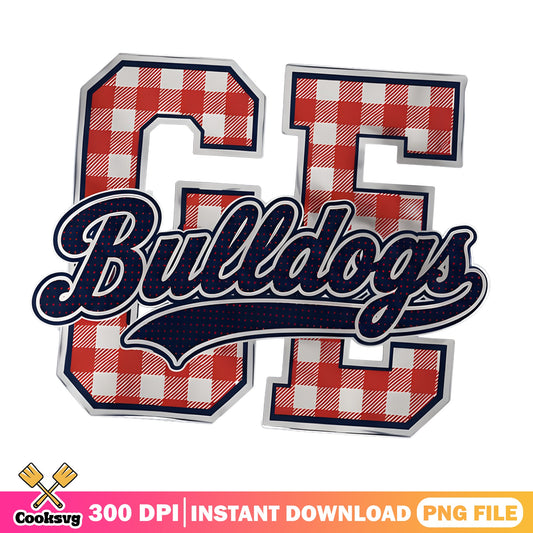Bulldogs Plaid Buffalo Check PNG, Team Spirit PNG, Sports PNG