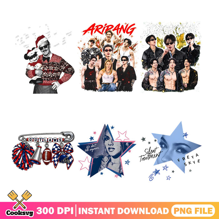 K-Pop Star PNG Bundle, Freya Skye PNG, Walt Christmas Sweater PNG