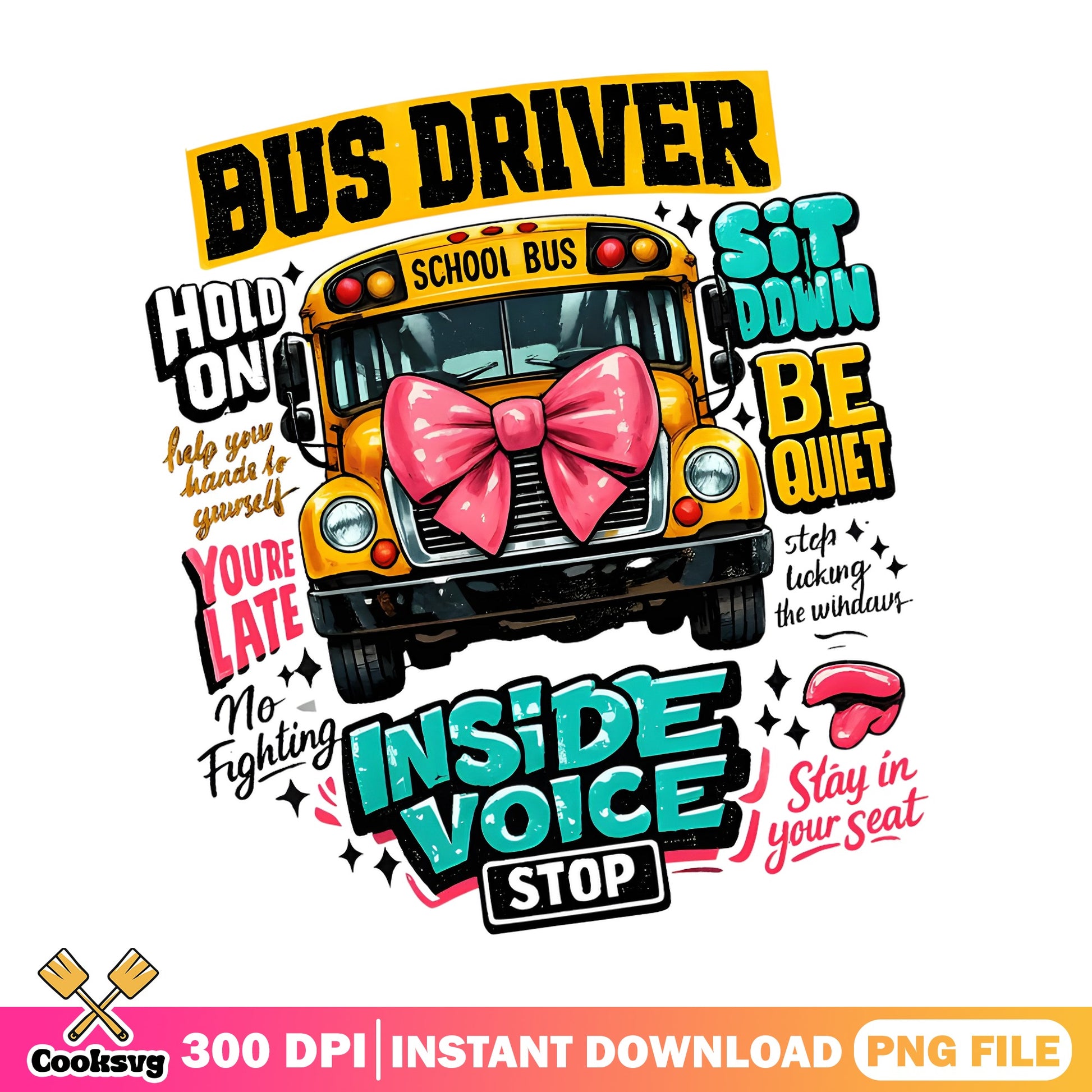 Bus Driver School Bus Funny PNG, Bus Driver Gift PNG, Teacher PNG