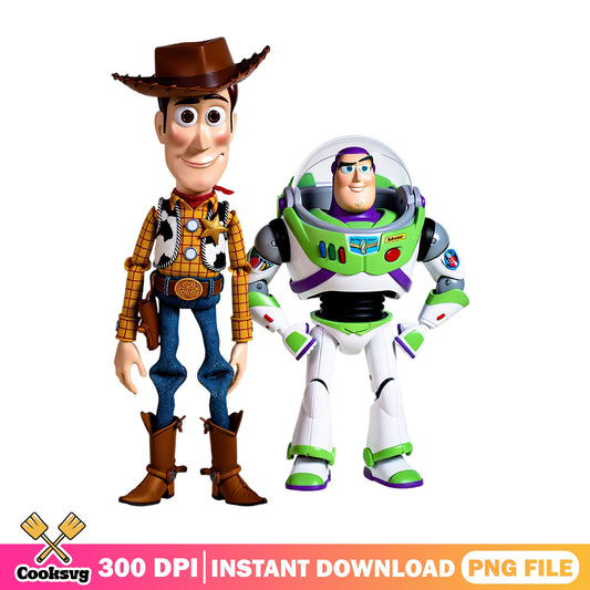 Buzz Lightyear And Woody Toy Story PNG, Pixar Clipart PNG, Disney PNG