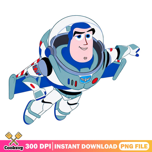 Buzz Lightyear Flying Toy Story PNG, Disney Pixar PNG, Clipart PNG