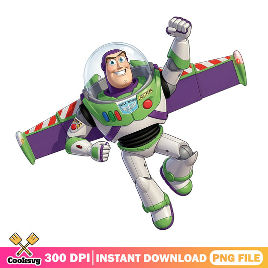 Buzz Lightyear Flying Toy Story PNG, Disney Pixar PNG, Toy Story PNG