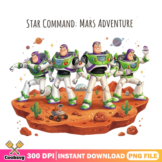 Buzz Lightyear Mars Adventure PNG, Toy Story PNG, Disney PNG
