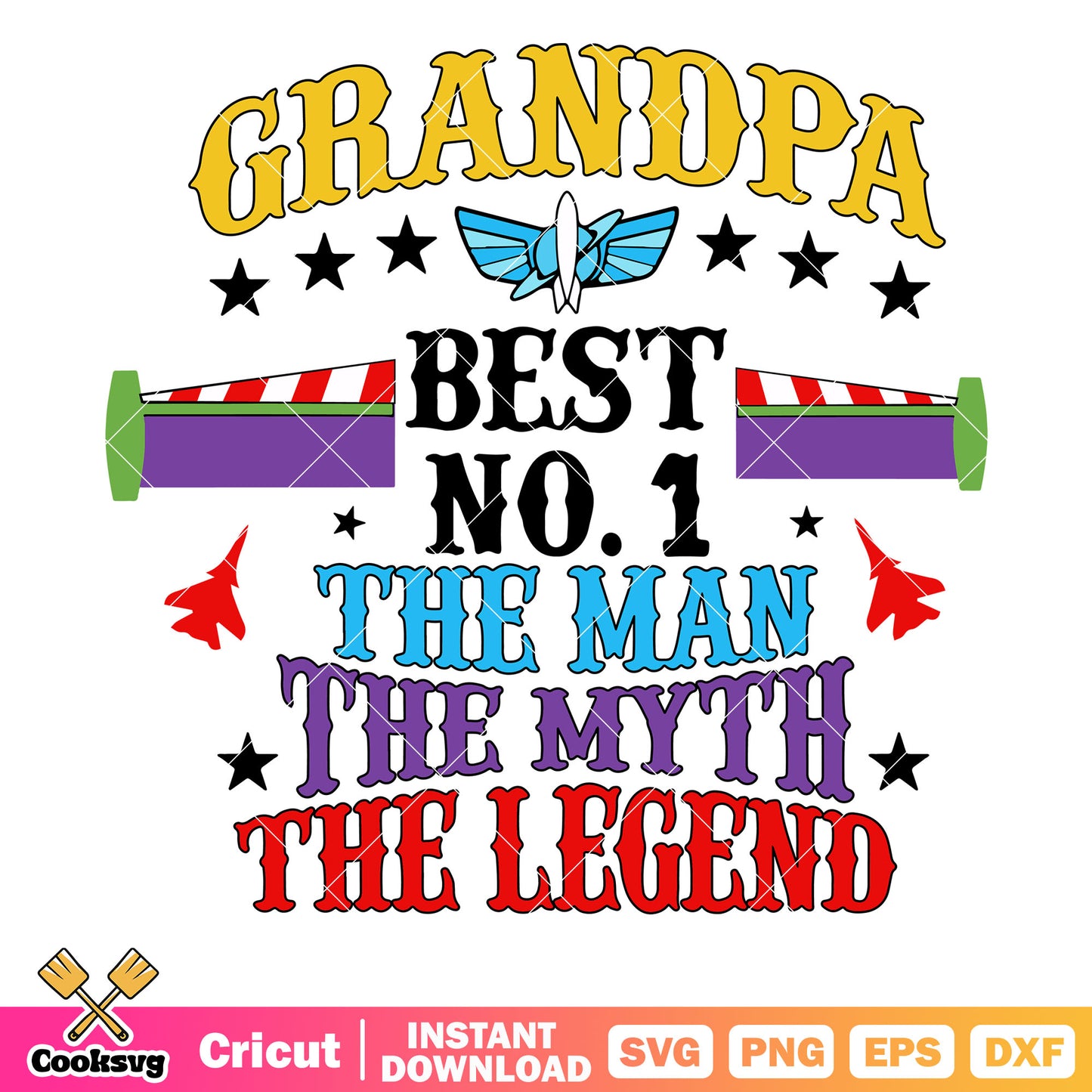 Buzz grandpa best no1 the legend svg, buzz toy story svg, disney dad svg