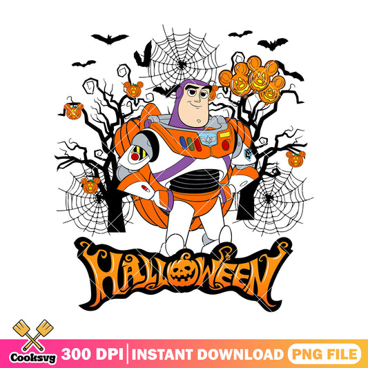 Buzz lightyear pumpkin design png, toy story art png, halloween day png