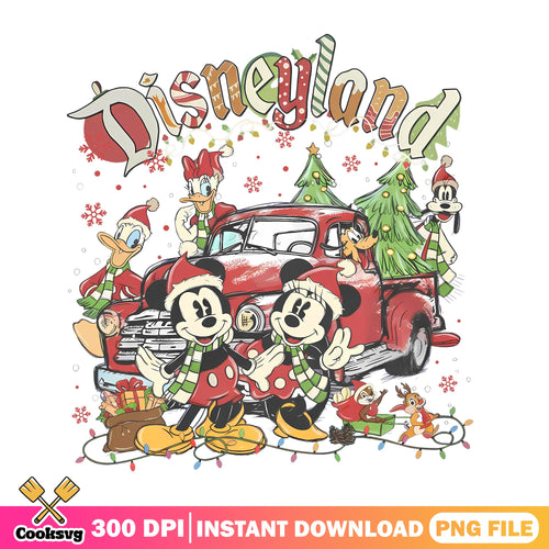 Disneyland Christmas Truck PNG, Disney Holiday PNG, Tree Delivery PNG