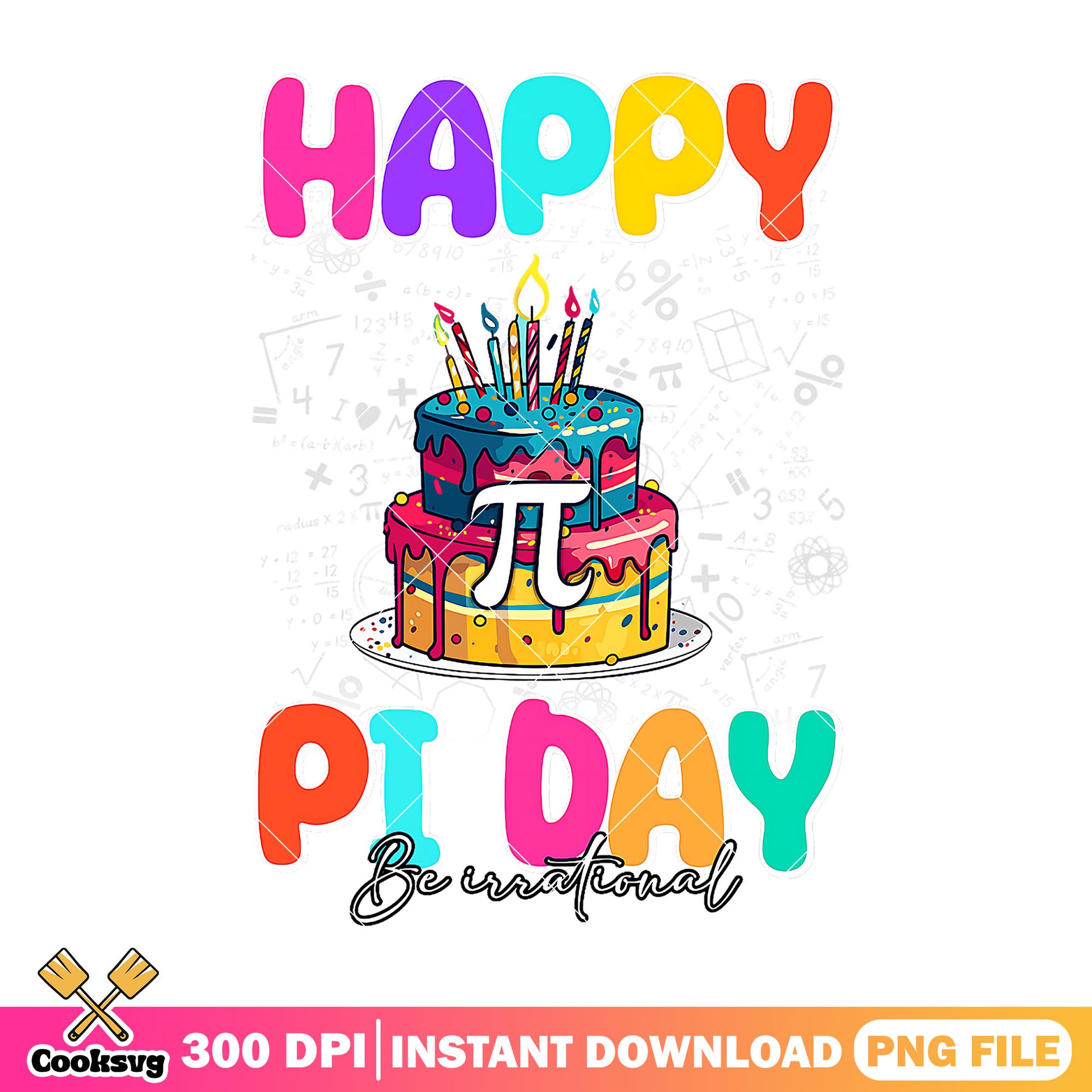 Cake happy pi day png, pi cake png, back to school poster png