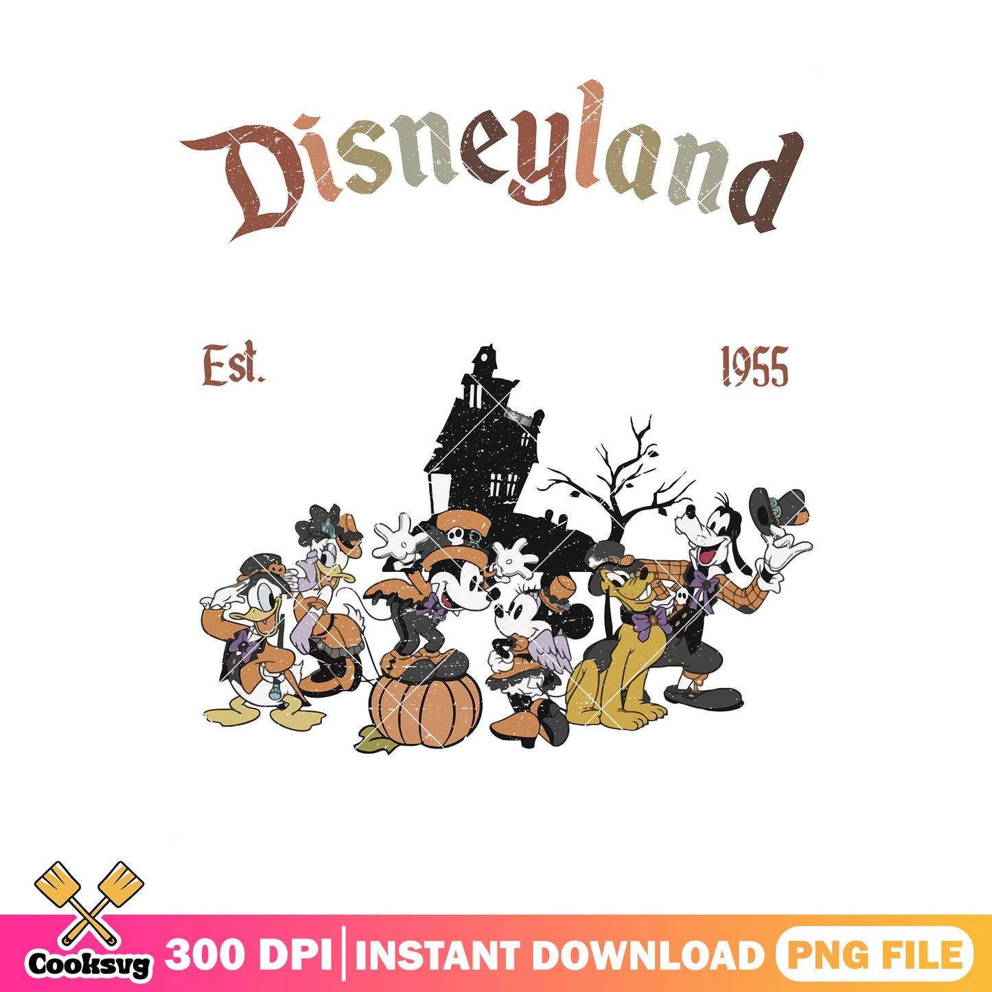 California 1955 disneyland png, halloween art png, happy disney png