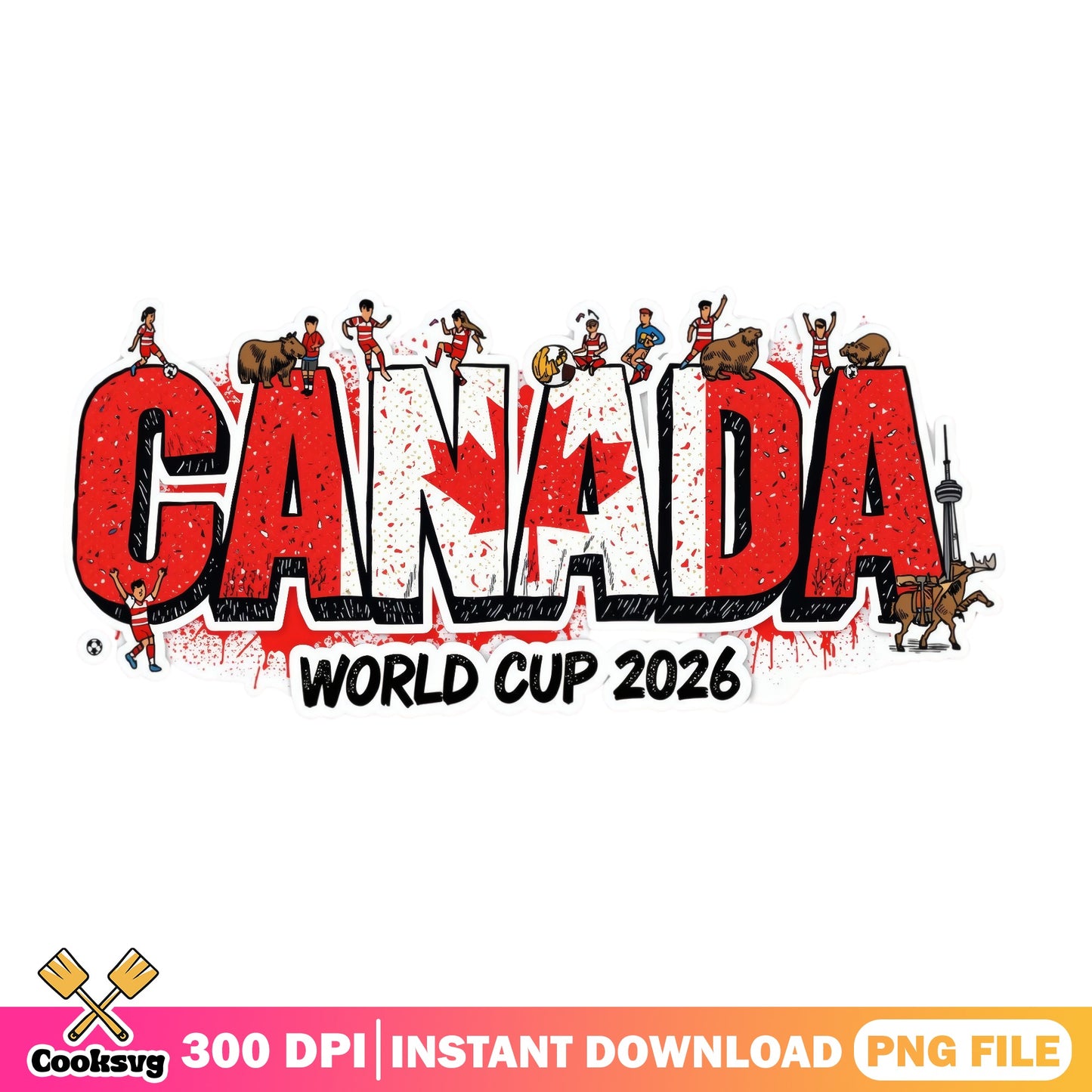 Canada World Cup 2026 PNG, Canada Soccer PNG, Football PNG
