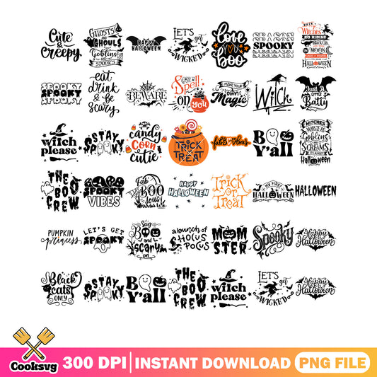 Candy corn cutie png bundle, scary bats png, witches hat png