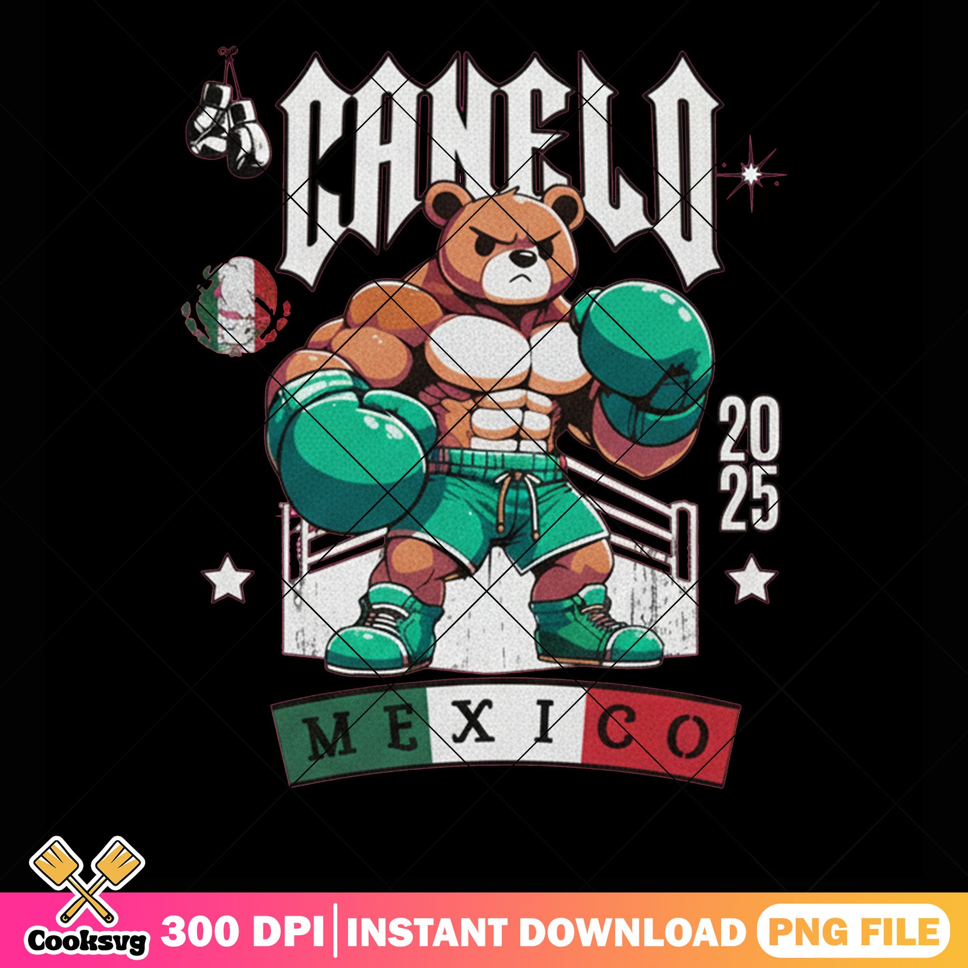 Canelo bear 2025 png, canelo​ bear png, canelo vs crawford png